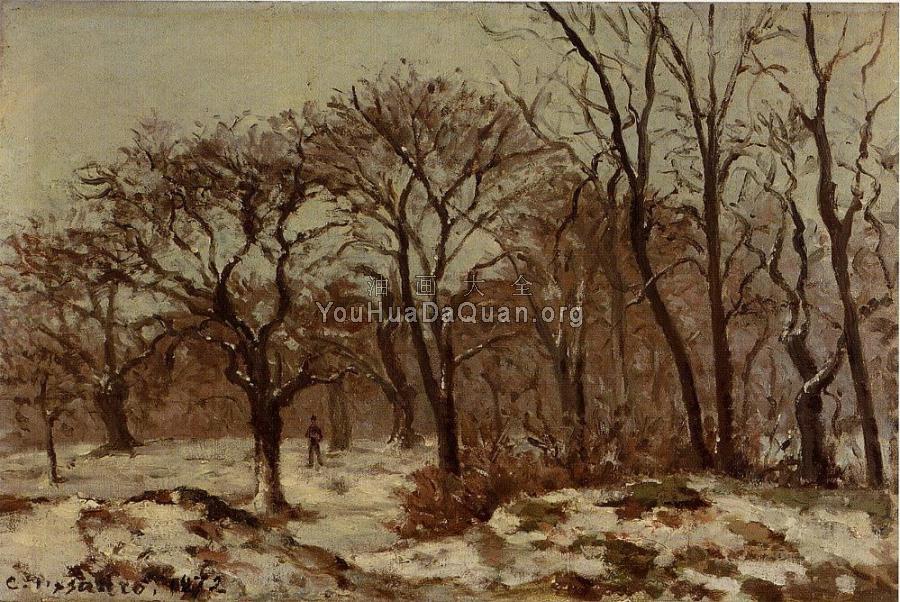 Chestnut Orchard in Winter - 卡米耶·毕沙罗